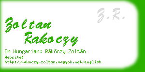 zoltan rakoczy business card